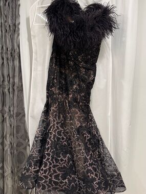 Ivonne D by Mon Cheri ID323 Allover Lace Off Shoulder Dress